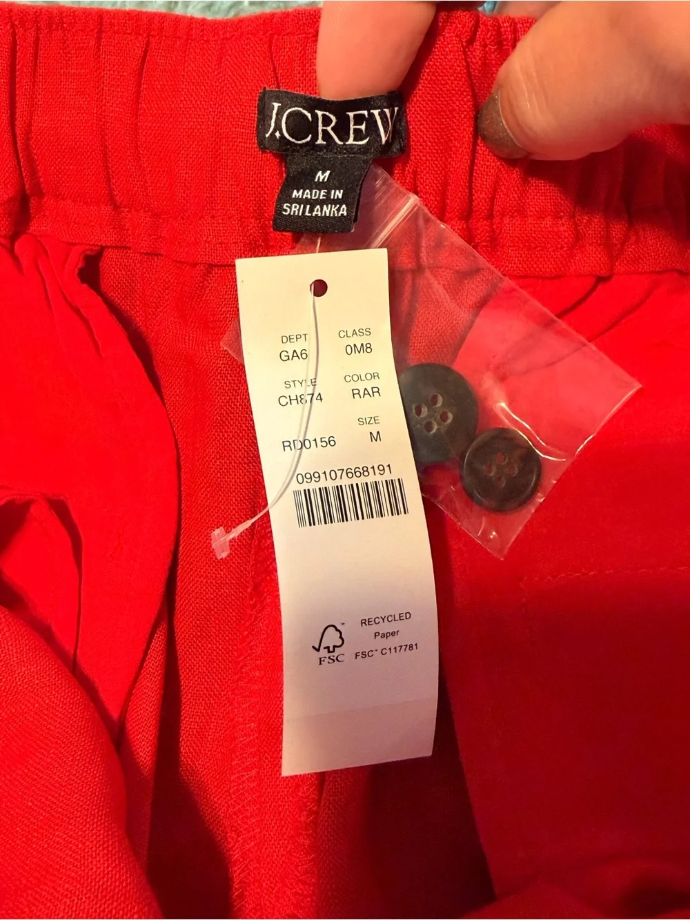 J. Crew Bright Red 3